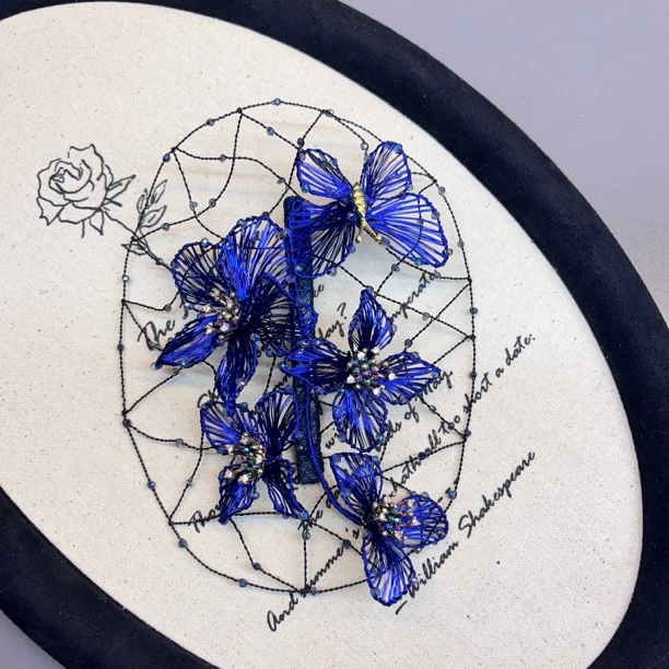 西子家蓝色妖姬系列原创边夹日常百搭时尚经典款