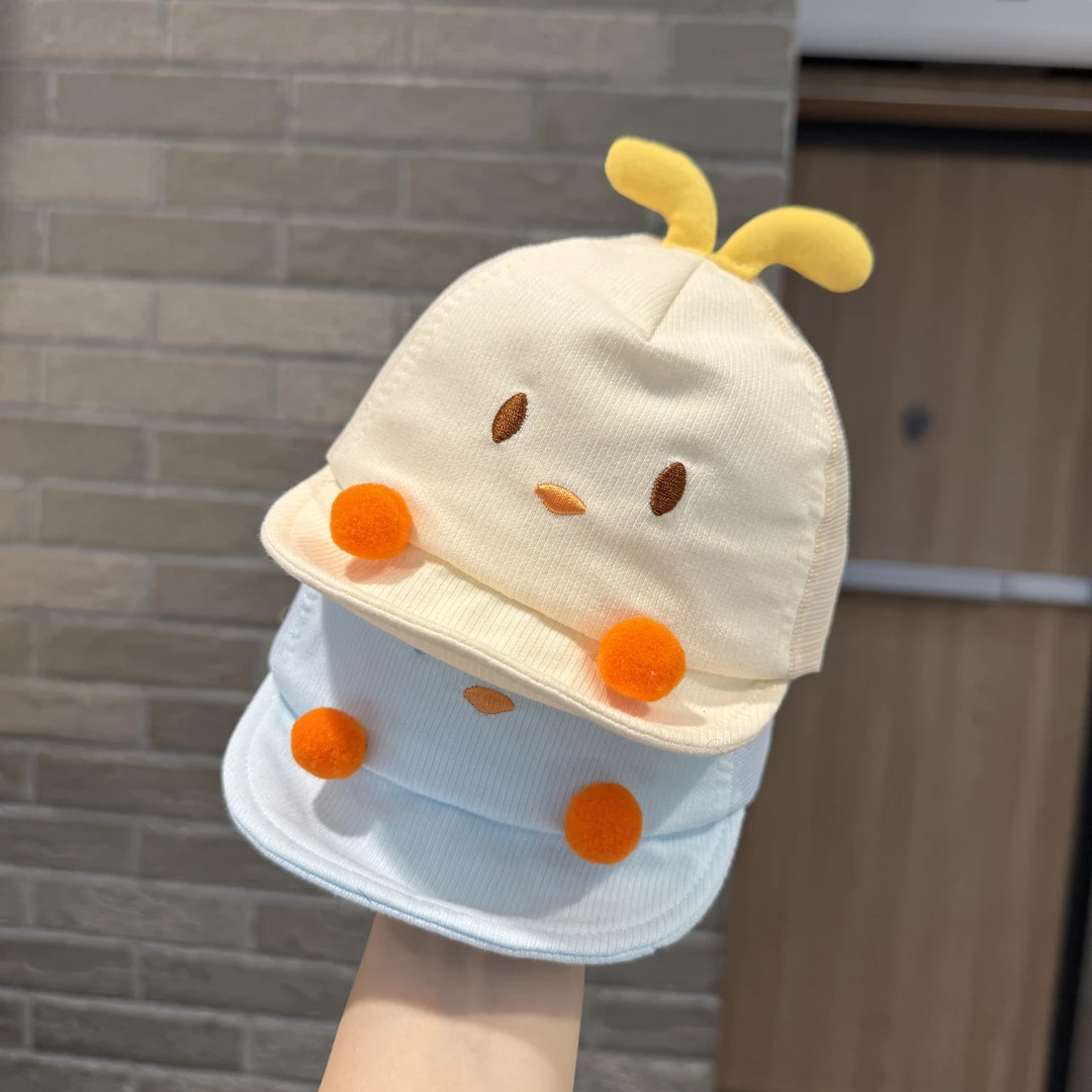 宝宝帽子夏季薄款网眼透气鸭舌帽男女童可爱超萌小月龄遮阳防晒帽