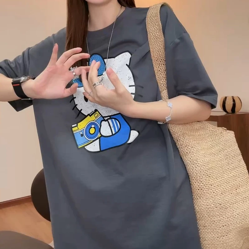 精致烫钻印花凯蒂猫透气短袖T恤LK2505548