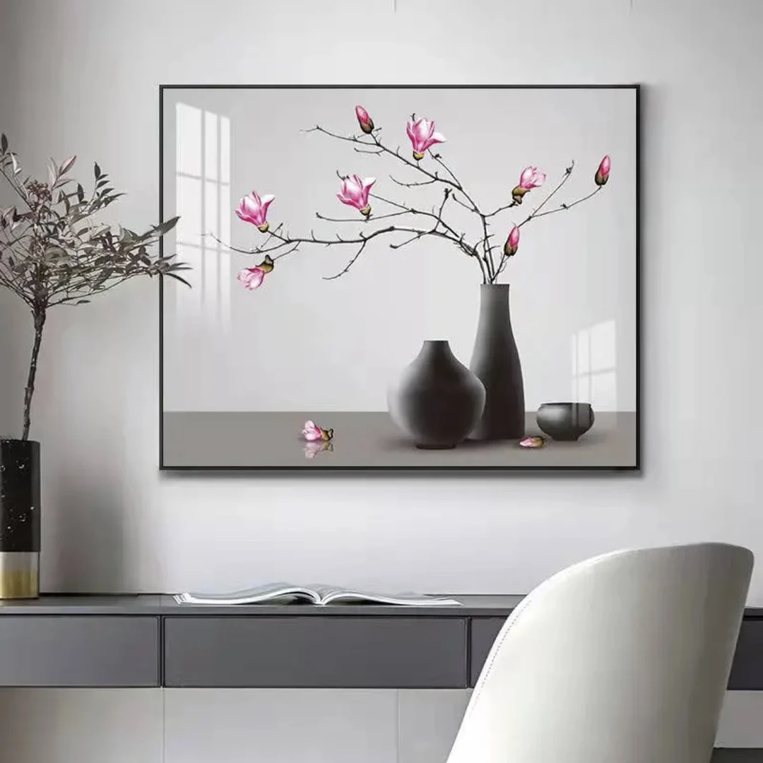 十字绣2022版玉兰花瓶新款线绣客厅卧室简约高雅花卉图21色满绣