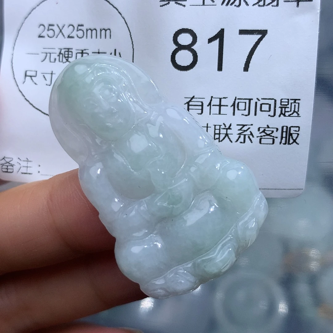 翡翠未镶嵌颈饰817。