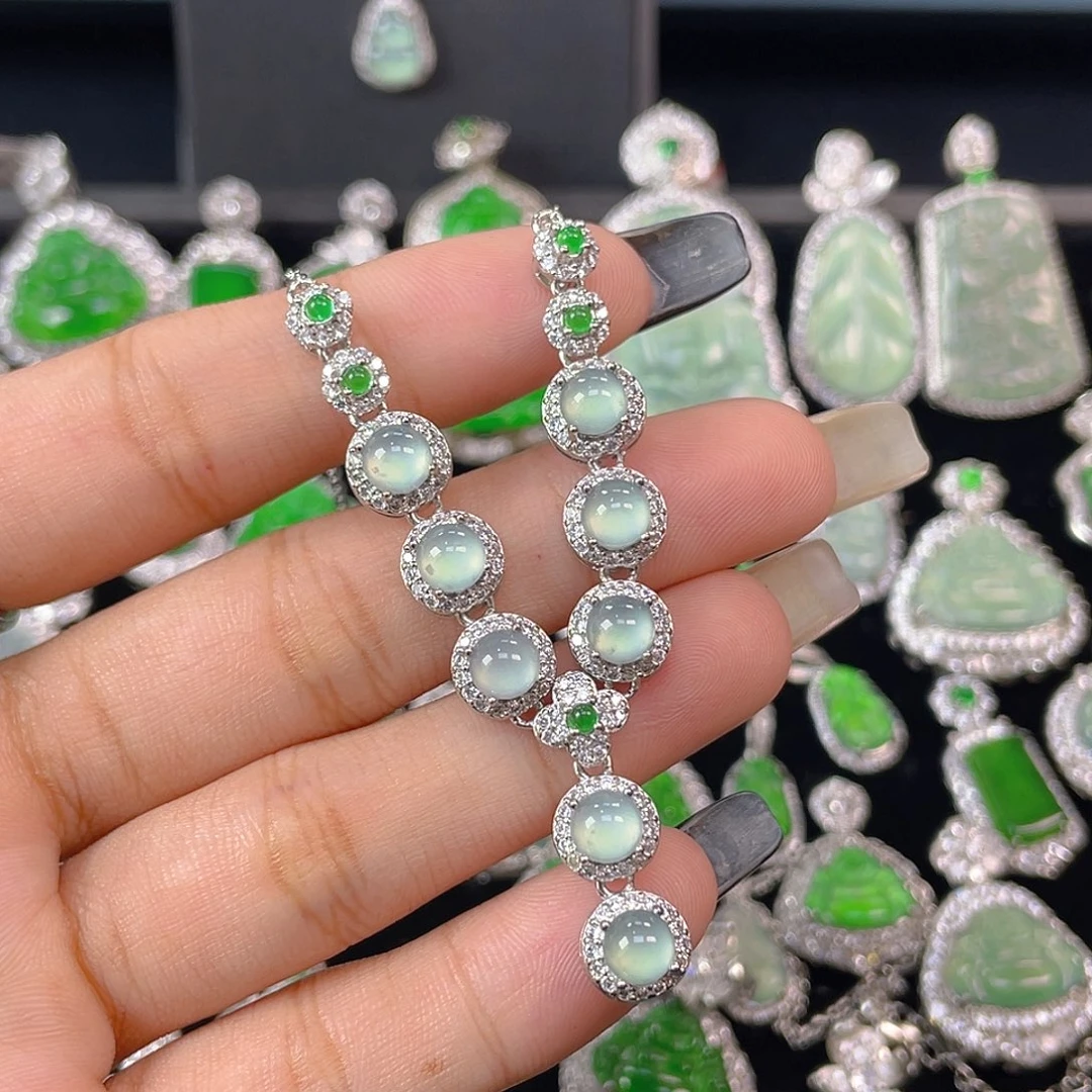 项链未镶嵌翡翠白冰