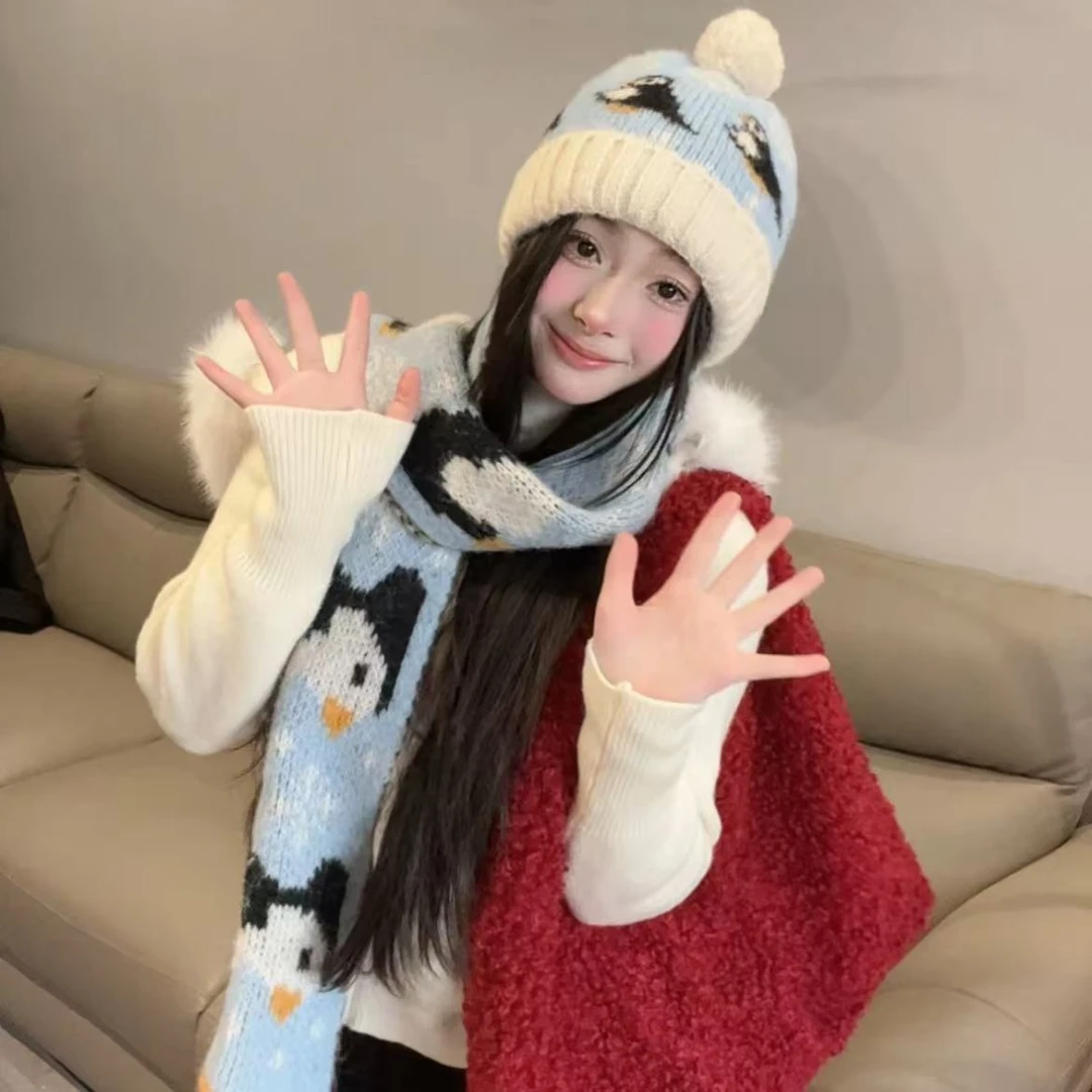 新款高级可爱提花动物秋冬季西瓜帽时尚趣味服饰配件帽子冷帽洋气