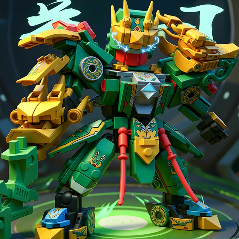 STAR JAEN/星积【光哥专属】关羽机甲积木拼装吕布玩具男孩子礼物