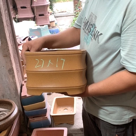 紫砂花盆手工制作