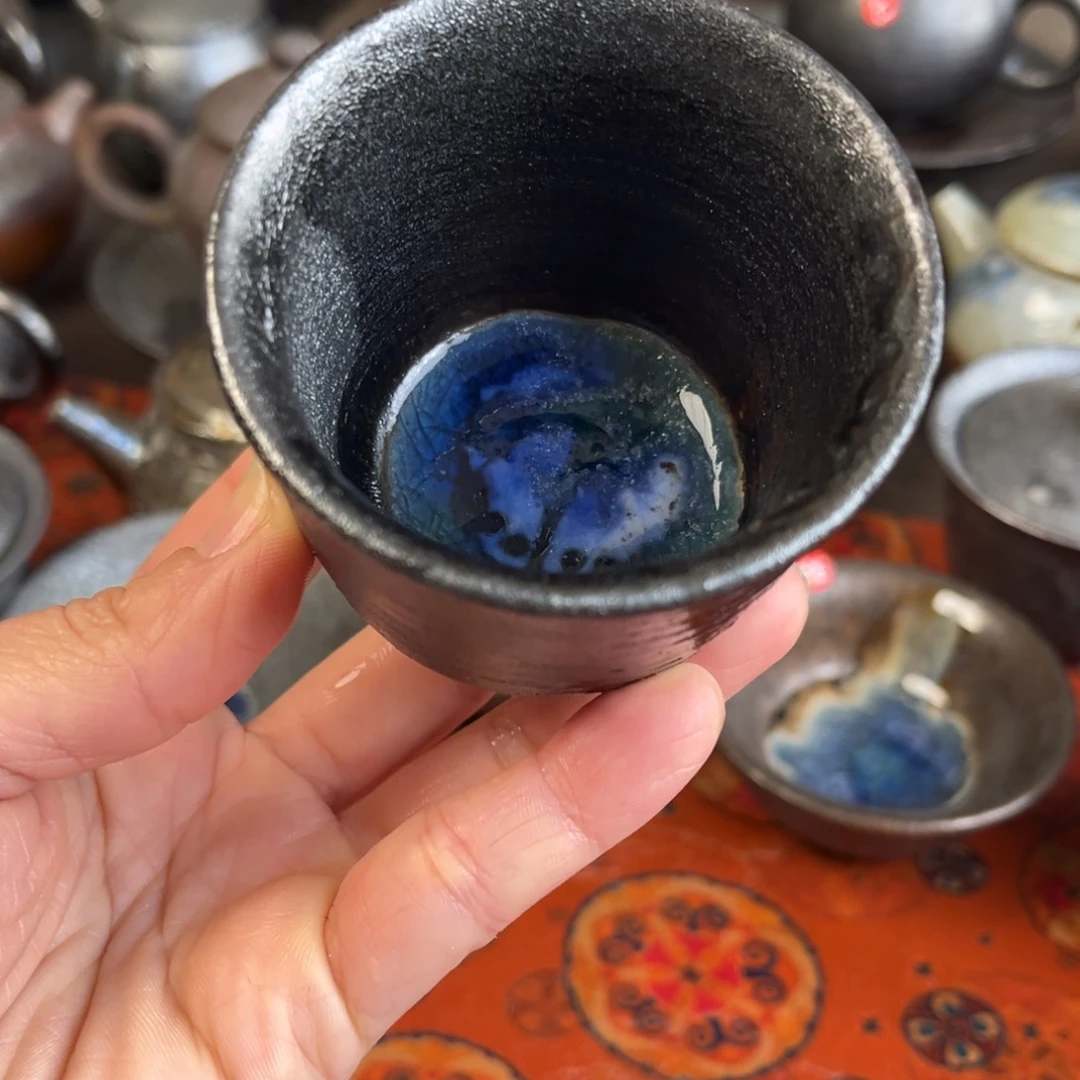 柴烧茶器主人杯杯柴烧