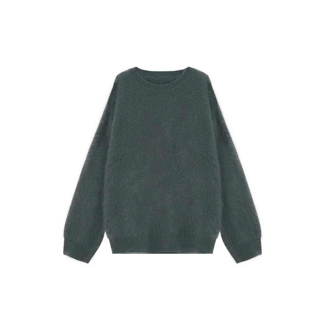 【钱老板推荐】100内蒙古阿尔巴斯山羊绒长毛针织毛衫4ZDM37770