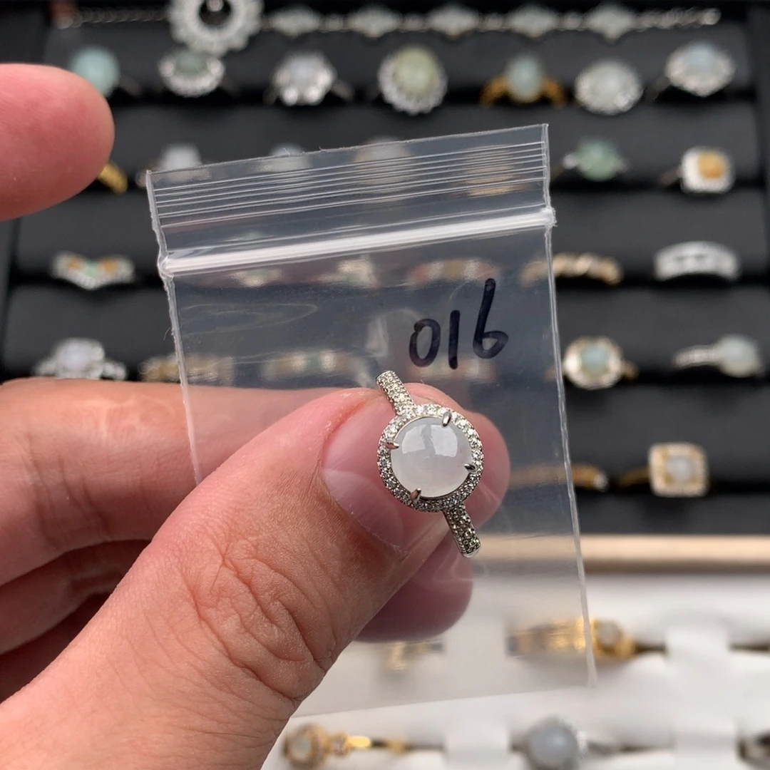 翡翠银S925镶嵌戒圈016