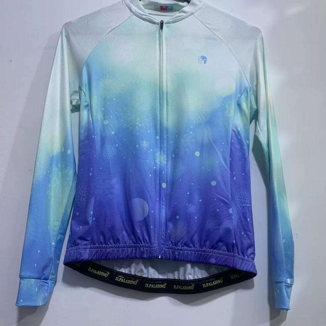SQ 599【雪花冰丝长袖女士】ILPALADINO专业版骑行服