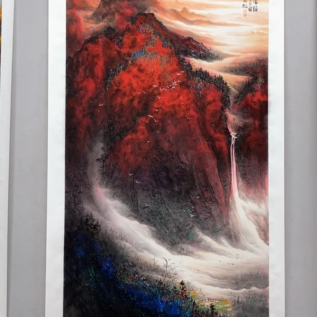 国画潇***熊韦国春两幅真人真品