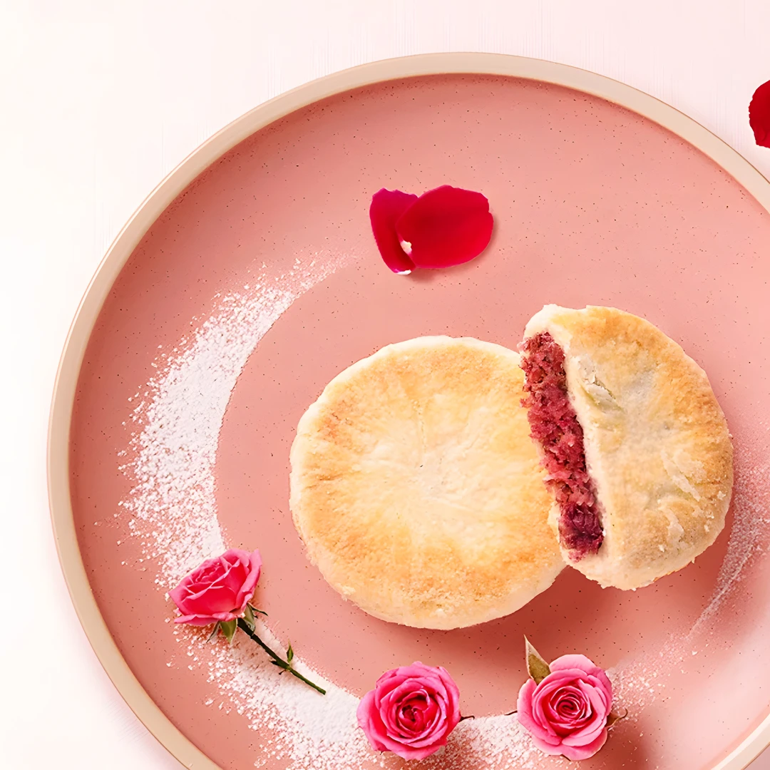 云南玫瑰鲜花饼经典早餐小点心散装