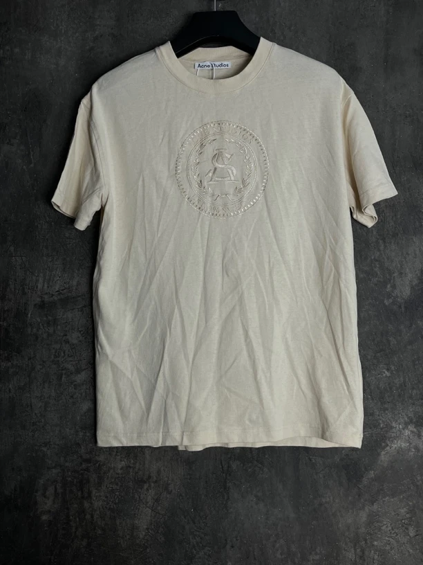 全新未使用 Acne studio M码*1/大LOGO刺绣圆领短袖/02316