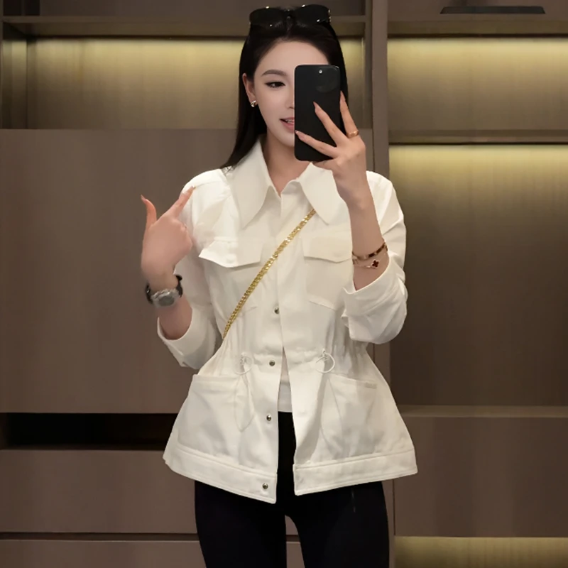 韩版气质高级感外套女2025春秋时尚休闲收腰设计感显瘦上衣潮