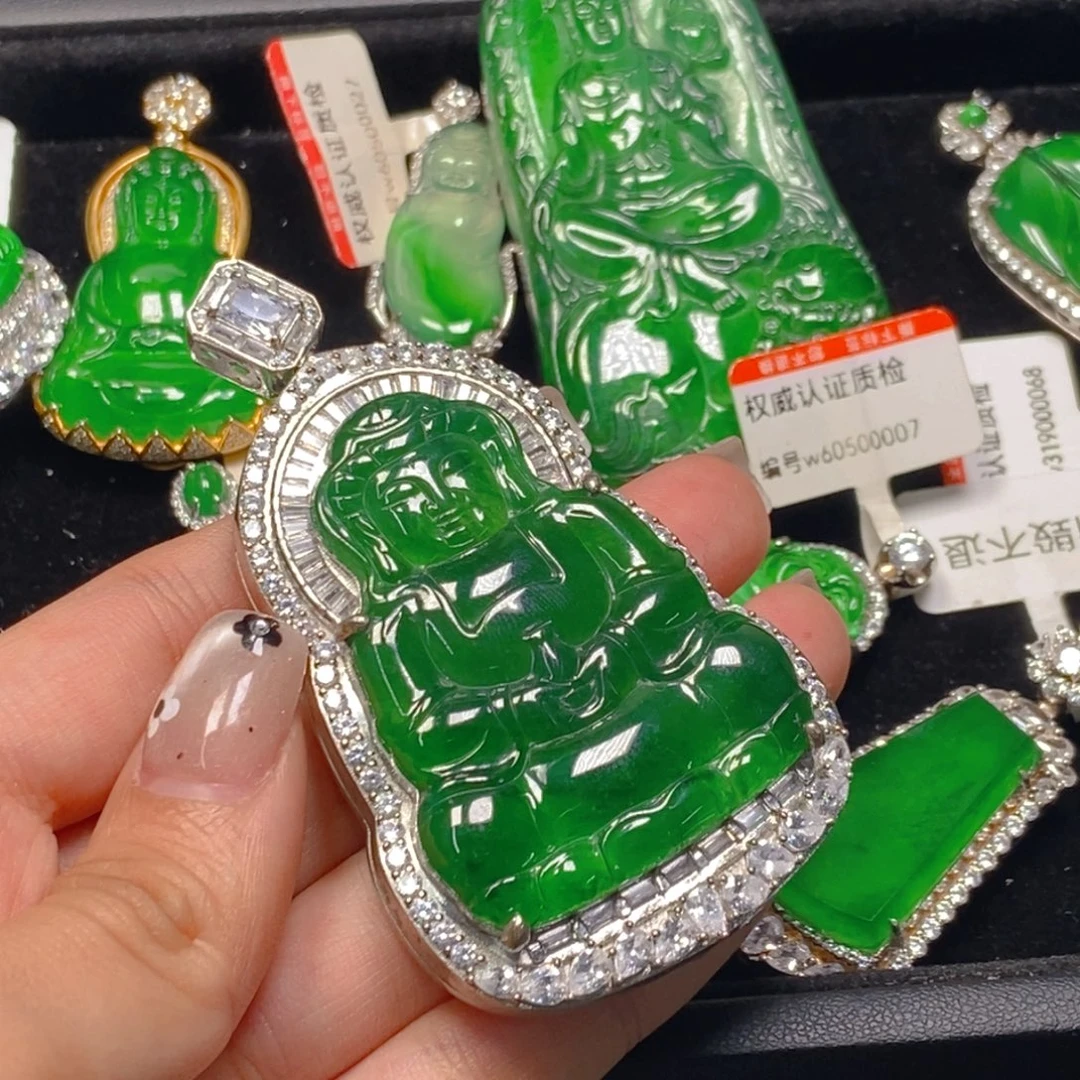 翡翠未镶嵌吊坠(不含链)