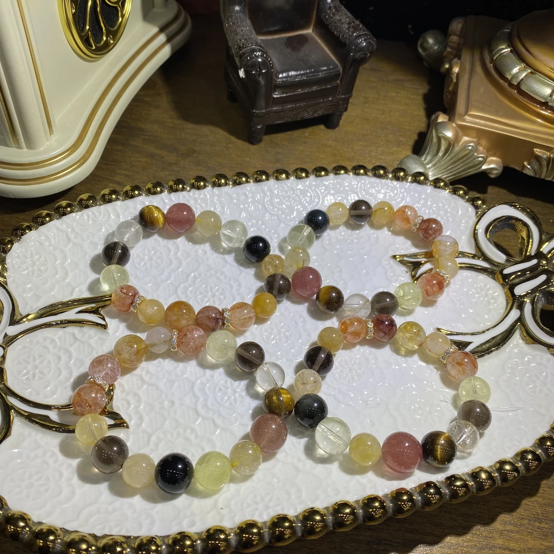D393-天然水晶多宝手串设计款单圈--多样性发其一