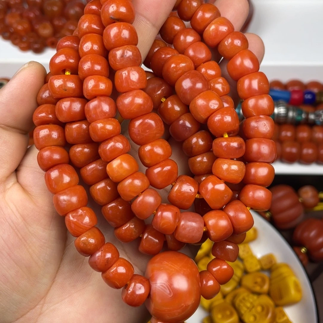 南红108念珠脖挂手串