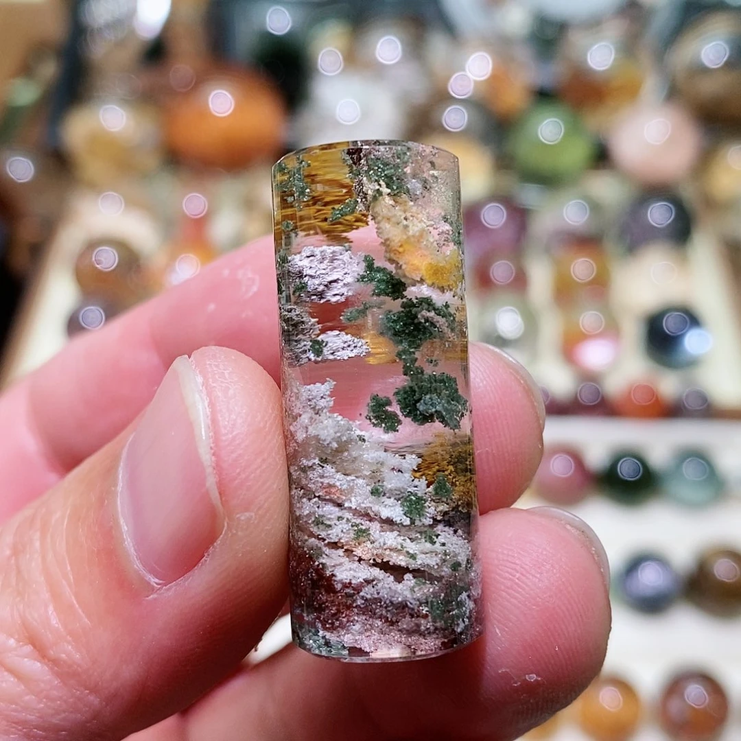 颈饰未镶嵌水晶圆柱