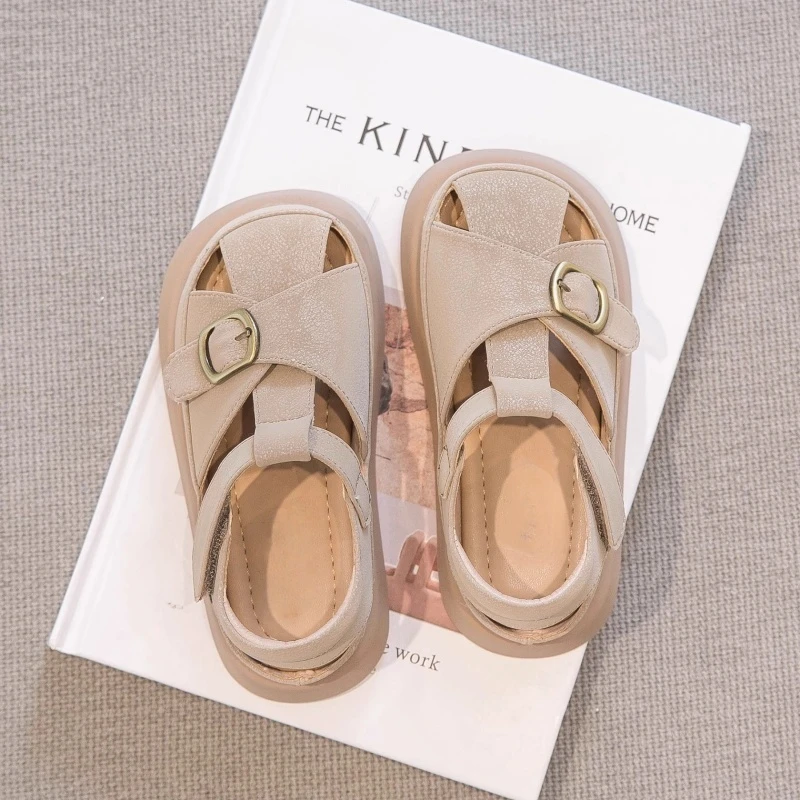 ABC女童凉鞋夏款2025新款儿童公主鞋女孩包头凉鞋女宝软底夏季鞋