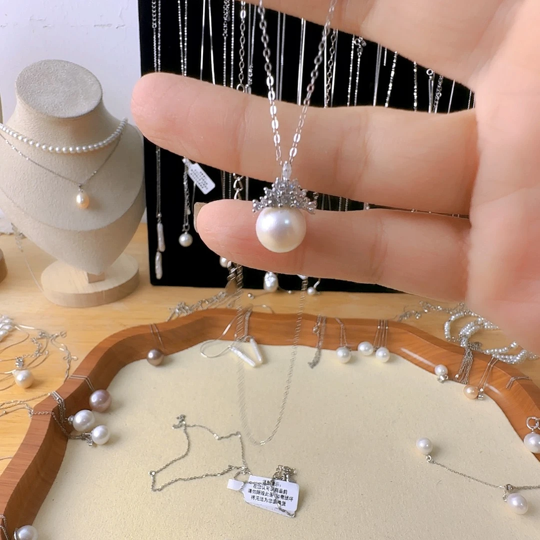 淡水珍珠银S925镶嵌手绳