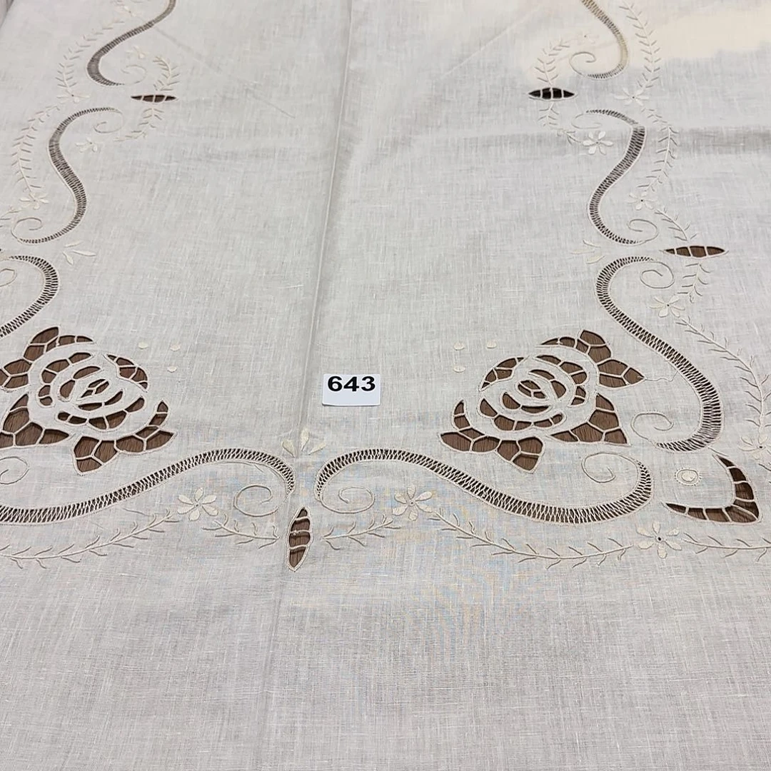 亚麻亚麻手绣1.7✖️2.6桌布643