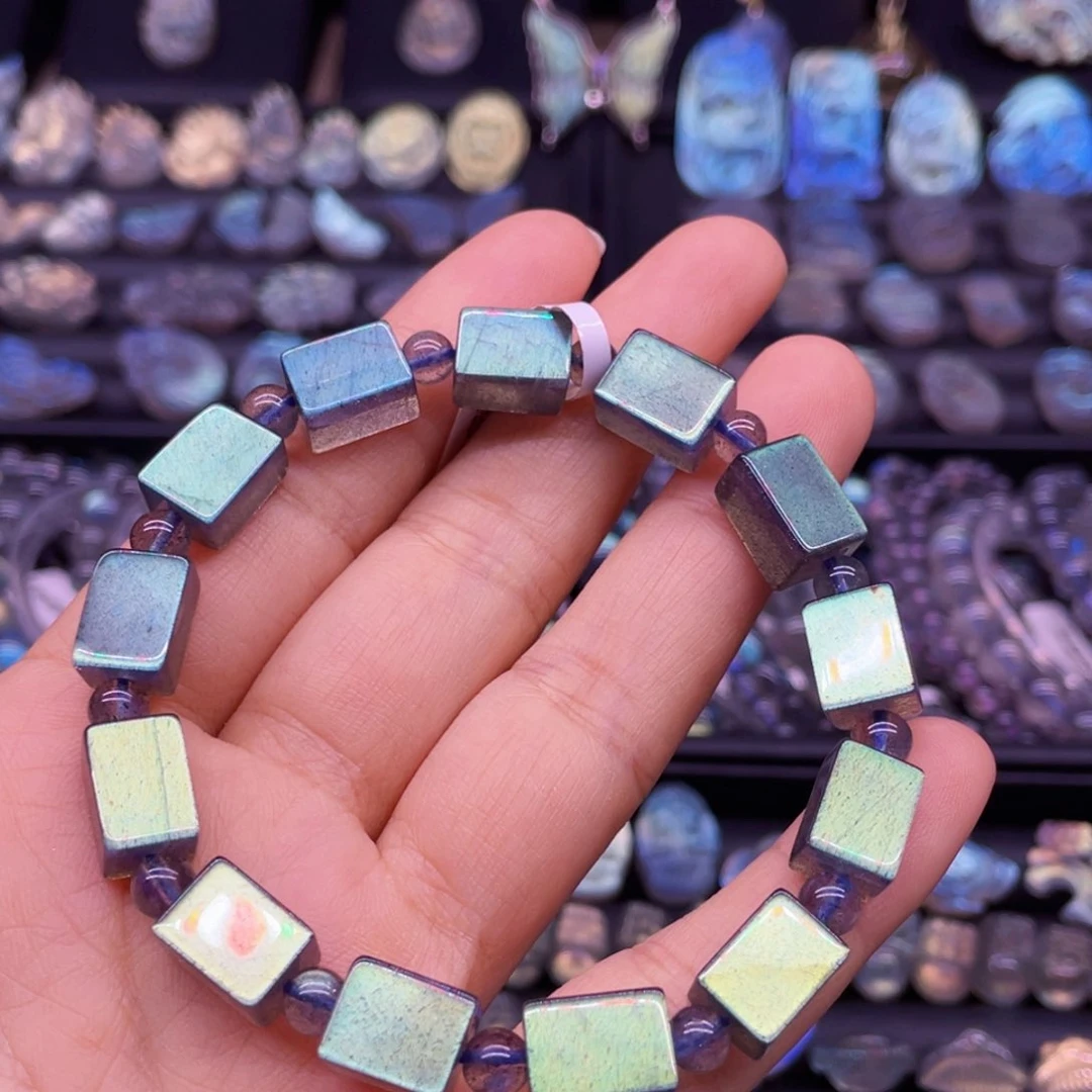 手串未镶嵌长石方糖手串
