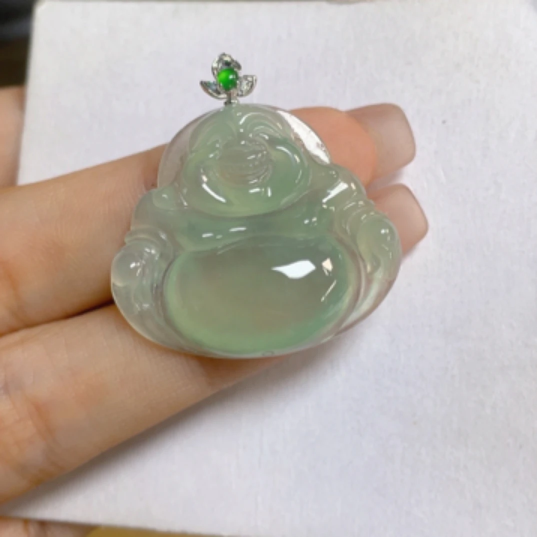 缅甸翡翠佛公吊坠