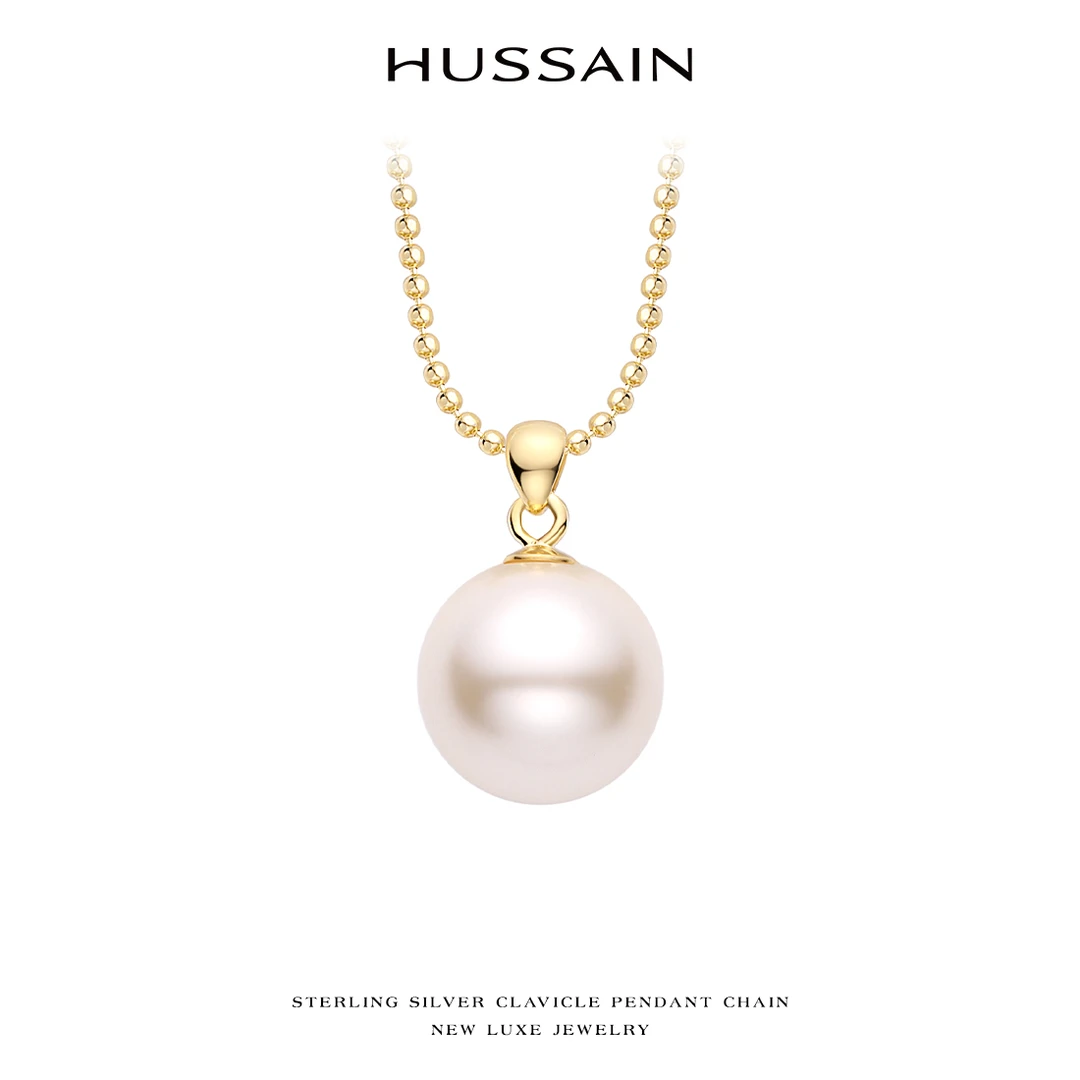 坠链均925银合成锆石 赫生HUSSAIN辰星项链女原创简约吊坠银颈链