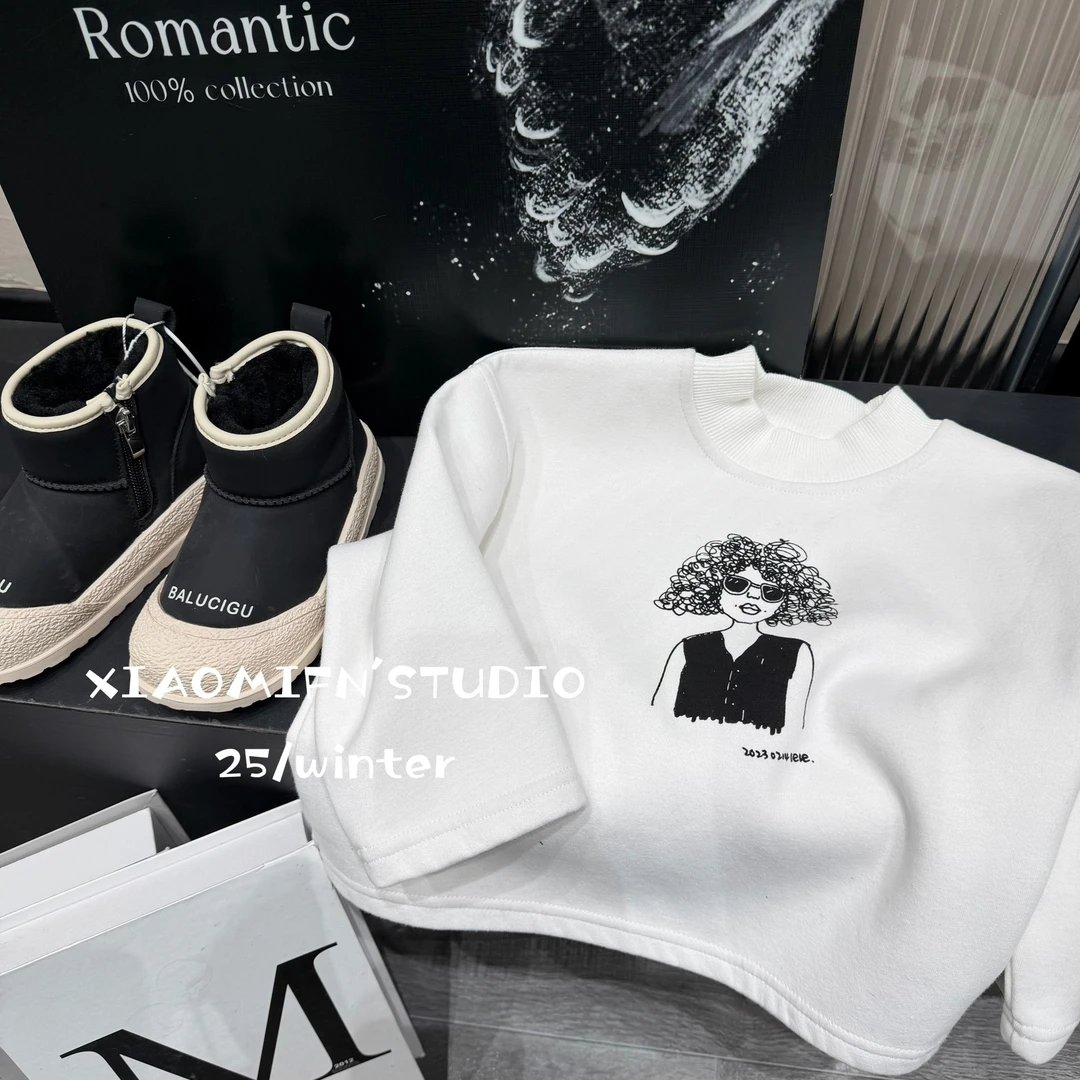 现货【实体品牌】2025秋季新款打底衫韩版男童儿童洋气T恤字母22658