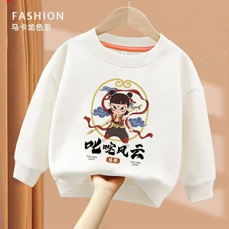 年春上新贺岁哪吒主题男女童卫衣爆款薄款上衣男童洋气春秋