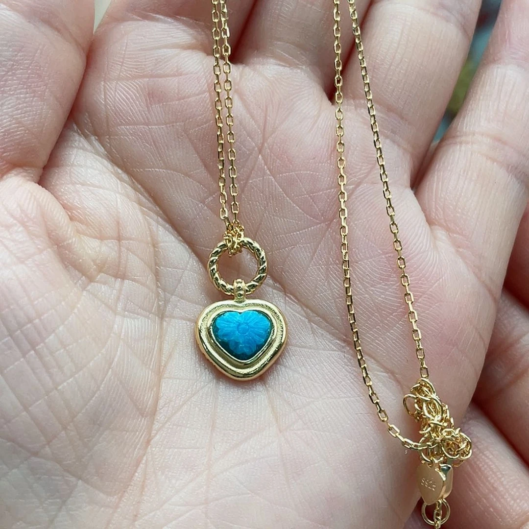 绿松石戒指银S925镶嵌