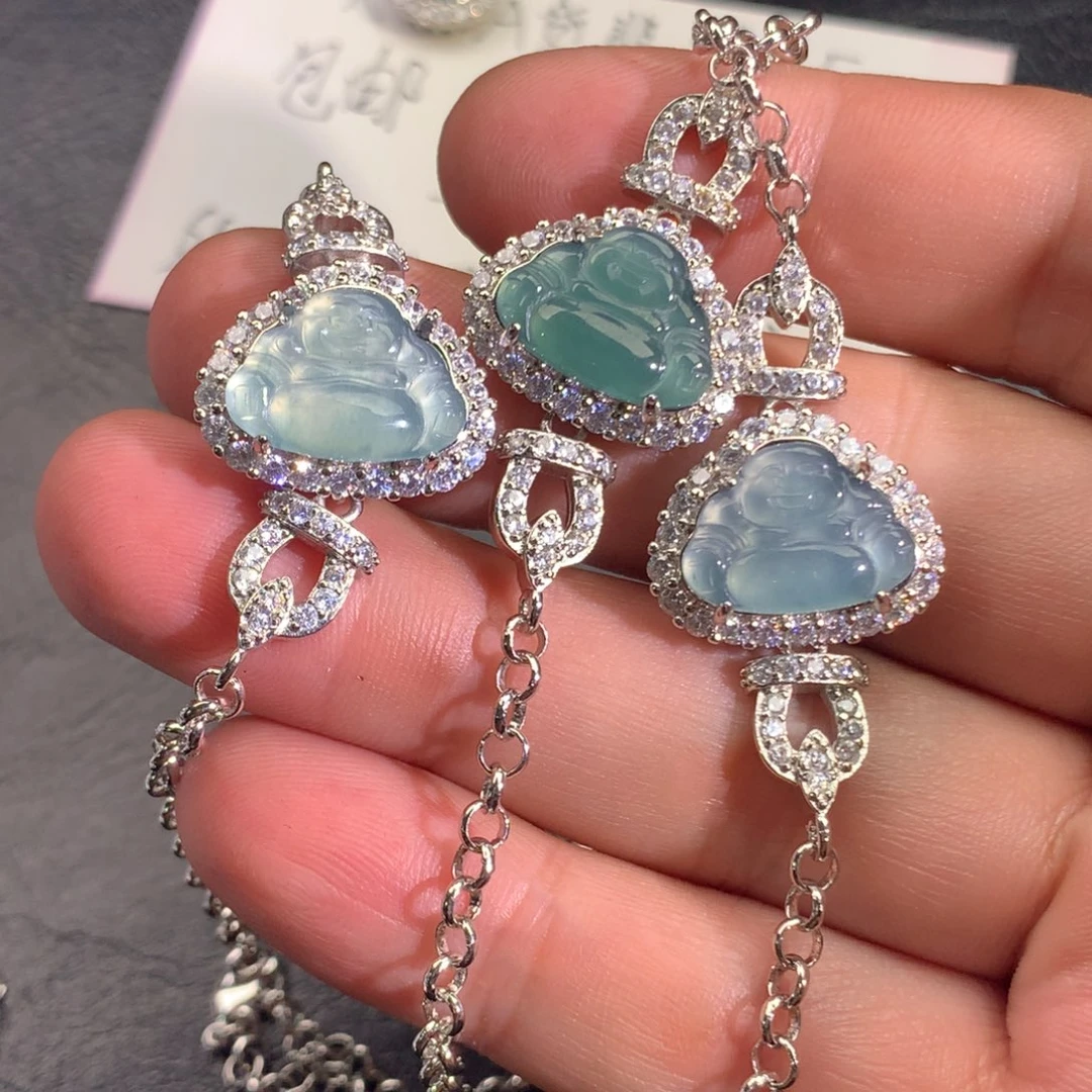 翡翠颈饰未镶嵌佛公手链