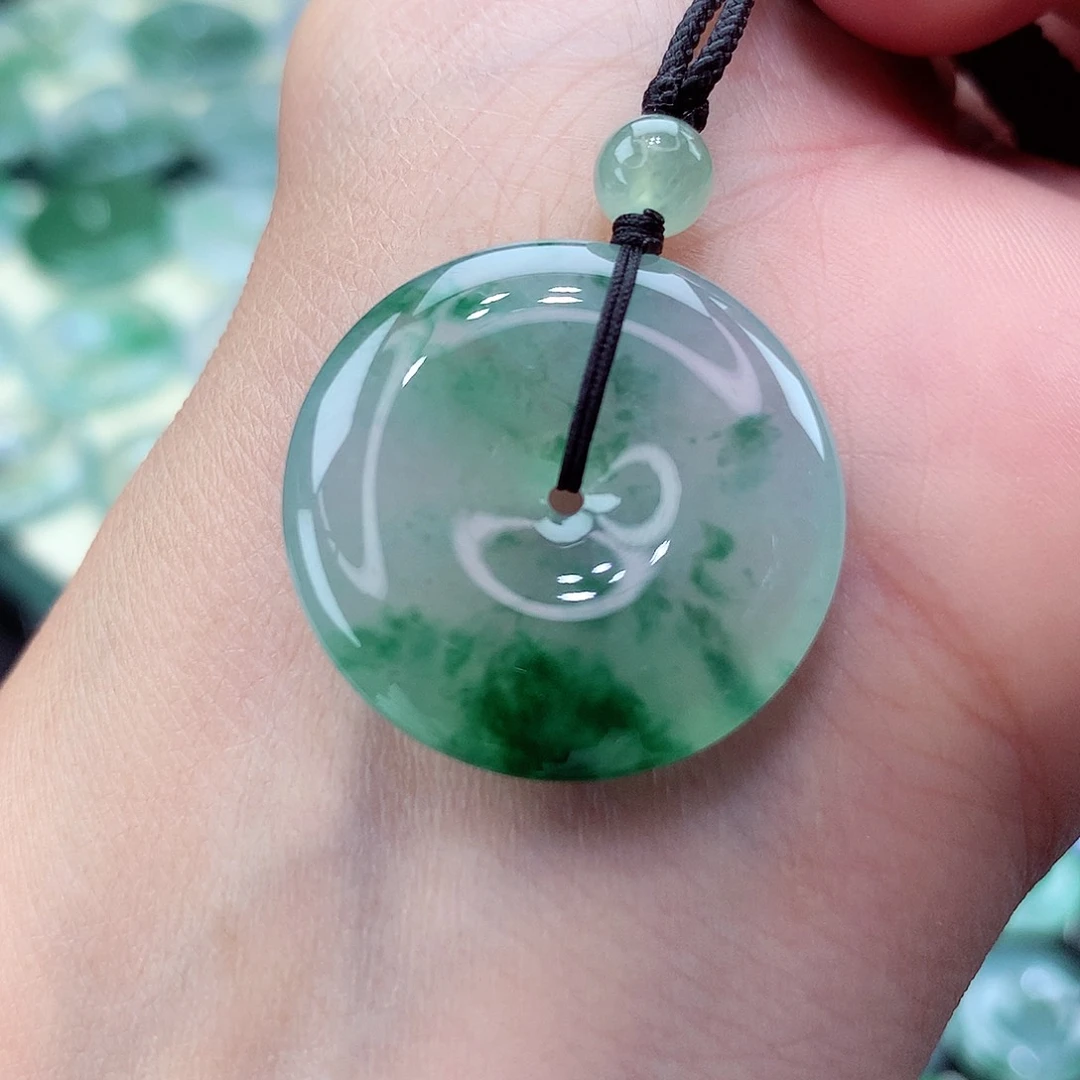 翡翠未镶嵌颈饰编号31尺寸26.1-4.8