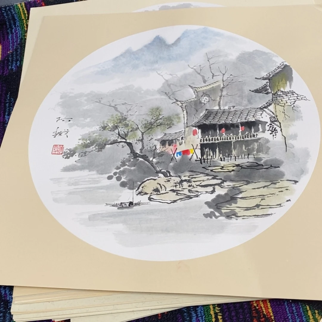 国画富**华赵铁卡纸作品曈