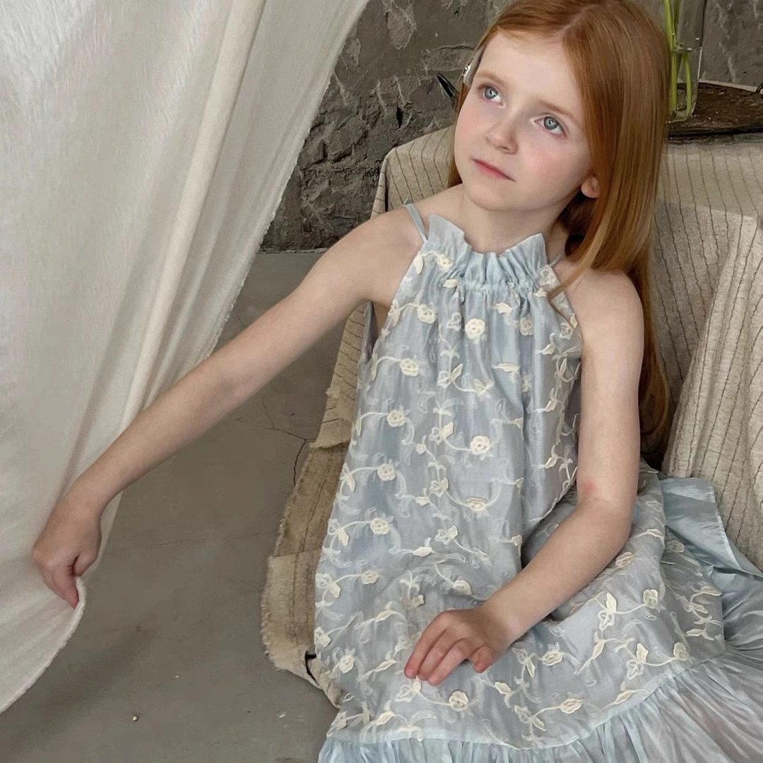 2025春夏新款女童连衣裙夏季女宝宝背心裙洋气法式公主裙吊带裙