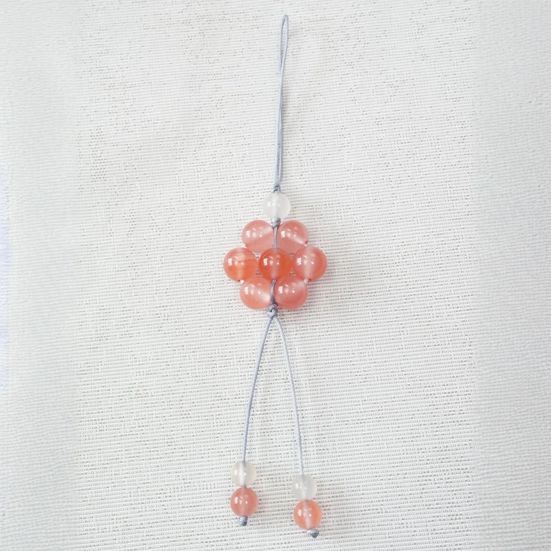 原矿南红冰粉卡7手机挂