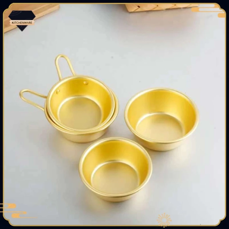 韩百-韩式黄铝合资米酒碗-带手把(米酒，啤酒碗)-(有划痕)