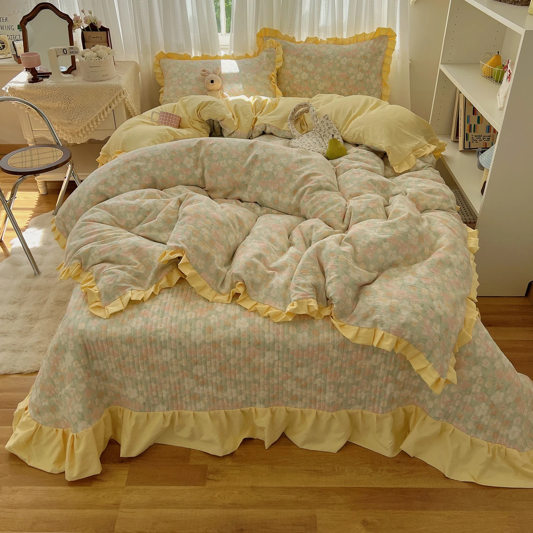 四件套非100全棉纯棉被套罩加厚床单200*2.3米家纺床盖款床上用品