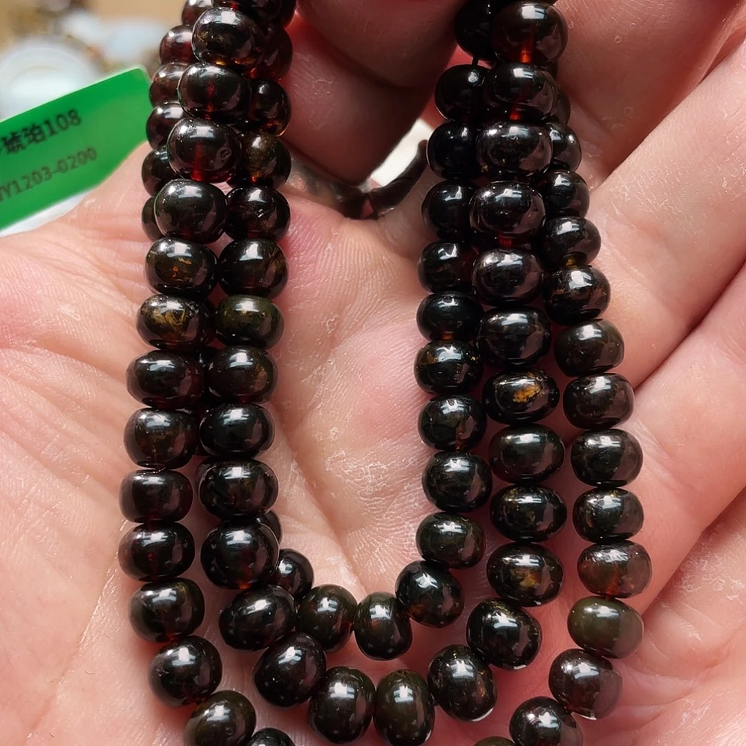 琥珀未镶嵌裸石血珀108 7+