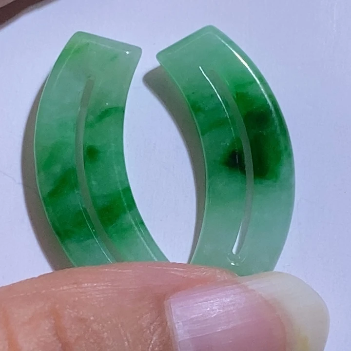 翡翠裸石翡翠耳饰裸石