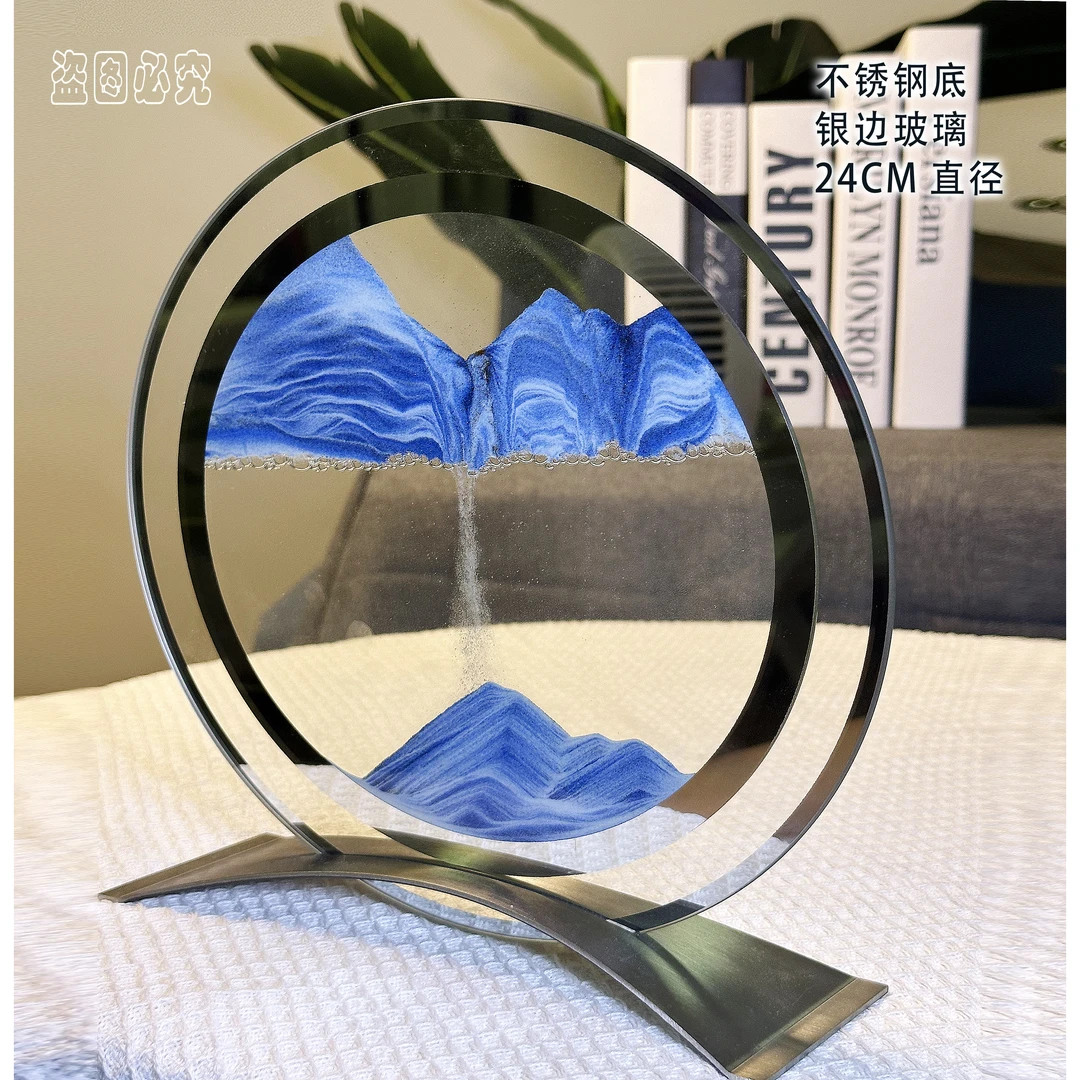 创意礼品解压流沙画简约抽象工艺品沙漏创意礼品高档装饰个性摆件