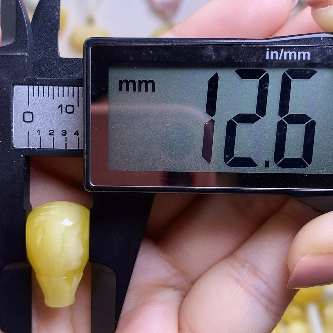 裸石琥珀未镶嵌蜜蜡三通