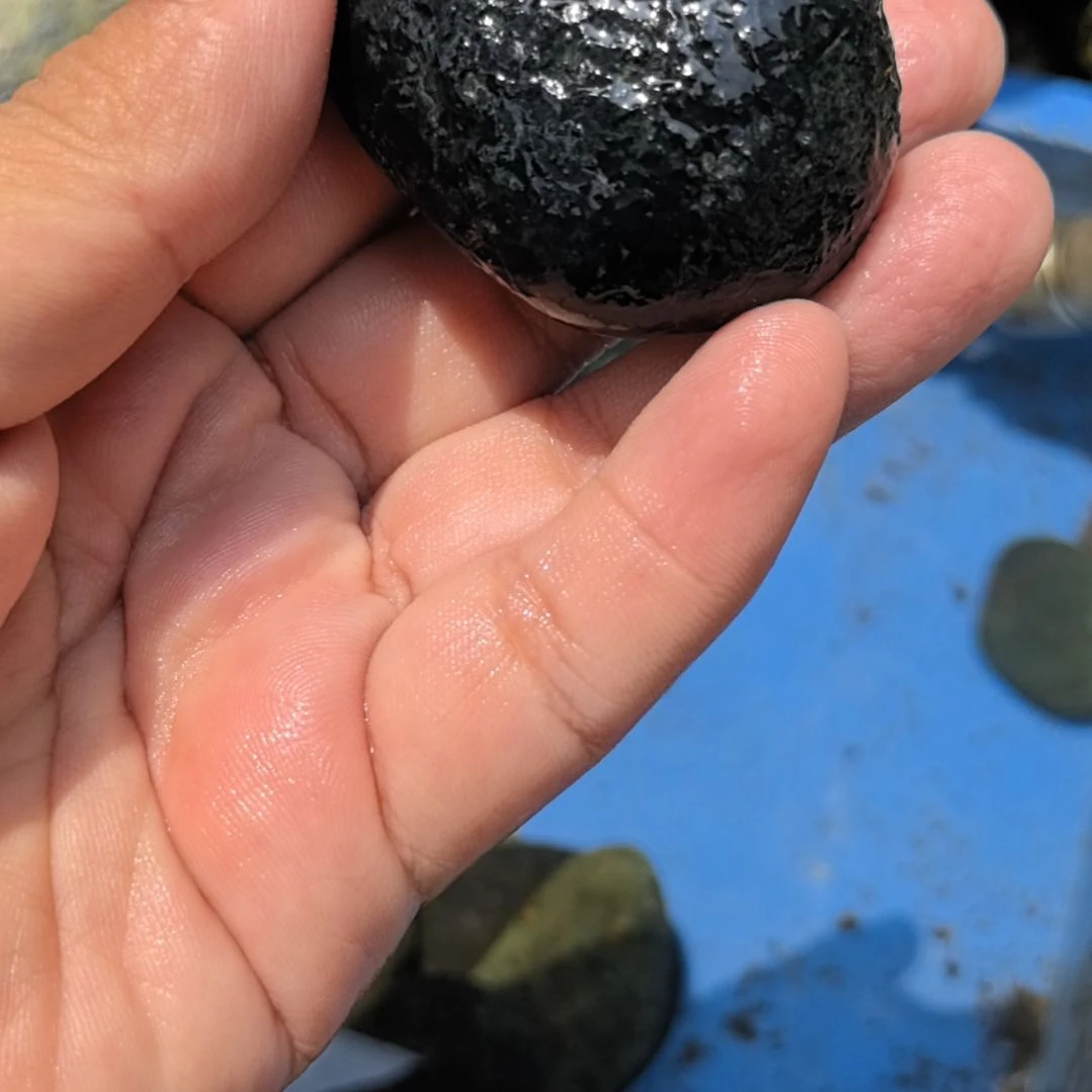 品***]有机玻璃藏玉药王石原石手把件一个原石