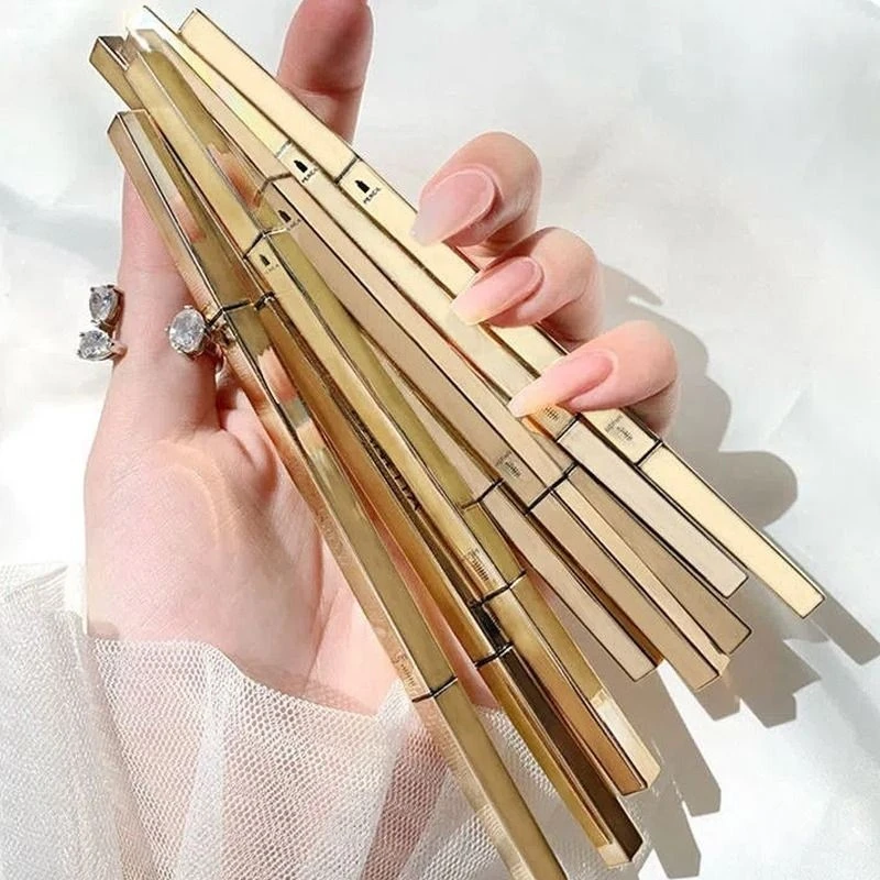 2支装纹绣师专用小金条眉笔新款超自然三角极细头防水防汗不掉色