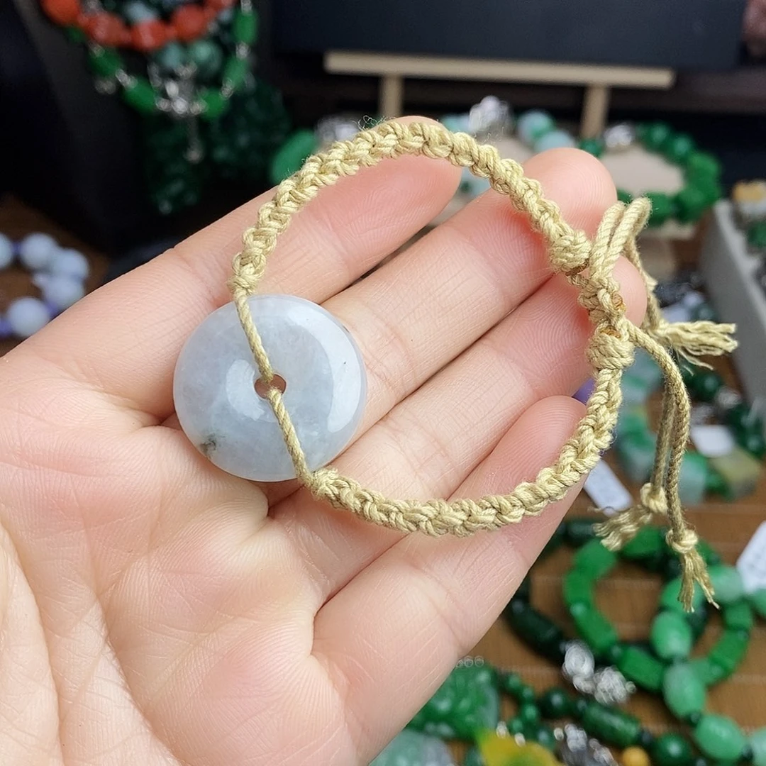 翡翠未镶嵌手链9.9