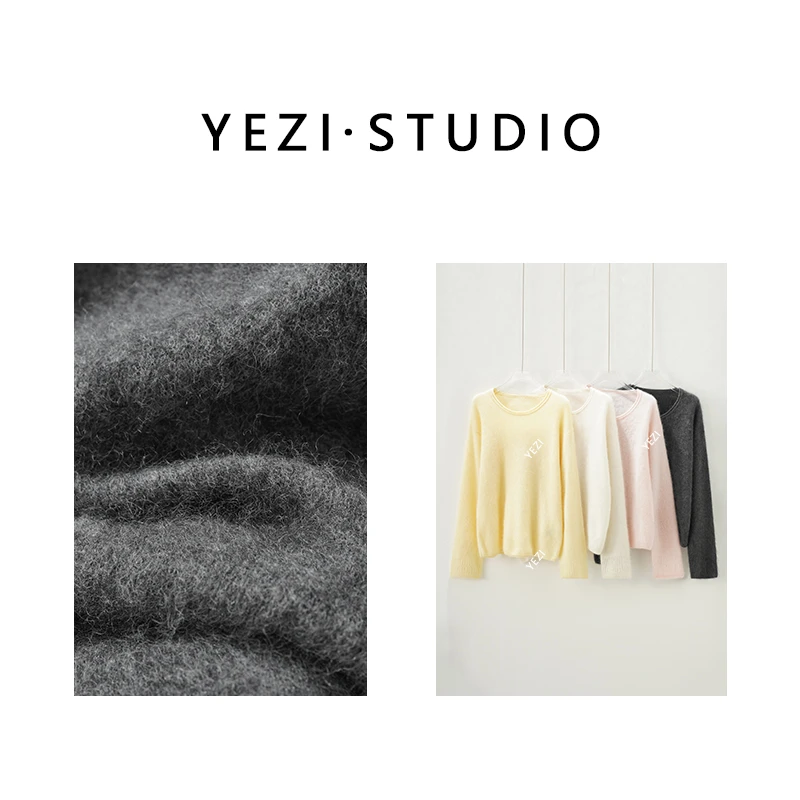 【温柔告白】羊绒羊毛韩系卷边慵懒感套头针织毛衫毛衣25418043