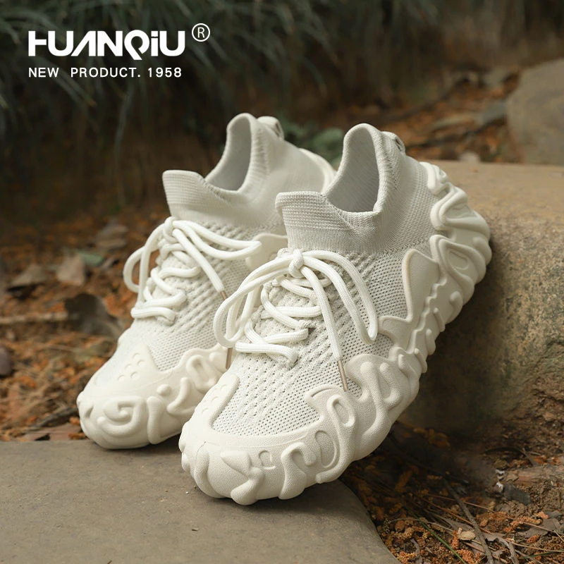 环球厚底飞织椰子鞋女2025夏季新款网面透气老爹鞋休闲百搭运动鞋