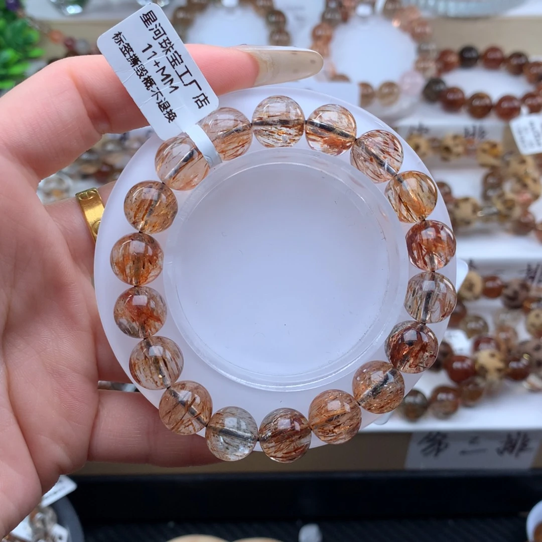 手串未镶嵌水晶黑金超七多样性发其一