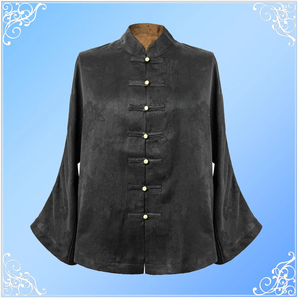 Li 2025新款中式风花萝立领钉珠盘扣新中式长袖外套2287