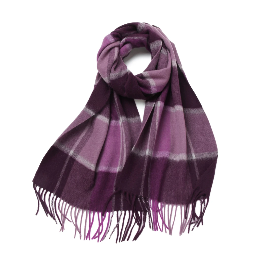 羊毛围巾百搭格子披肩swr0737