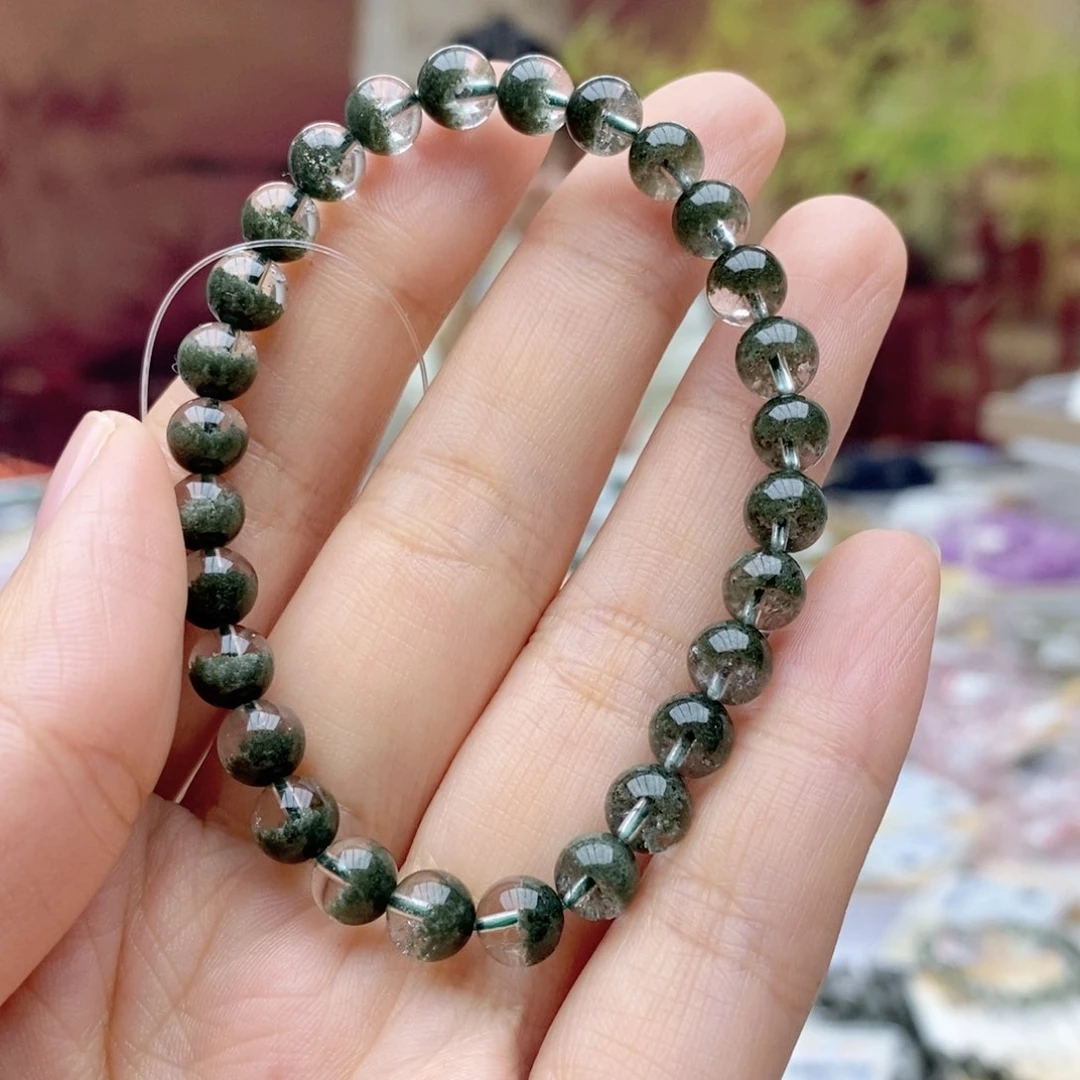 水晶手链未镶嵌BB1157绿幽灵6.7mm